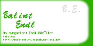 balint endl business card